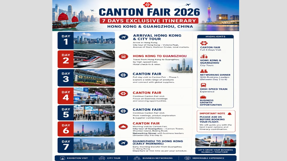 Seven-day Canton Fair itinerary
