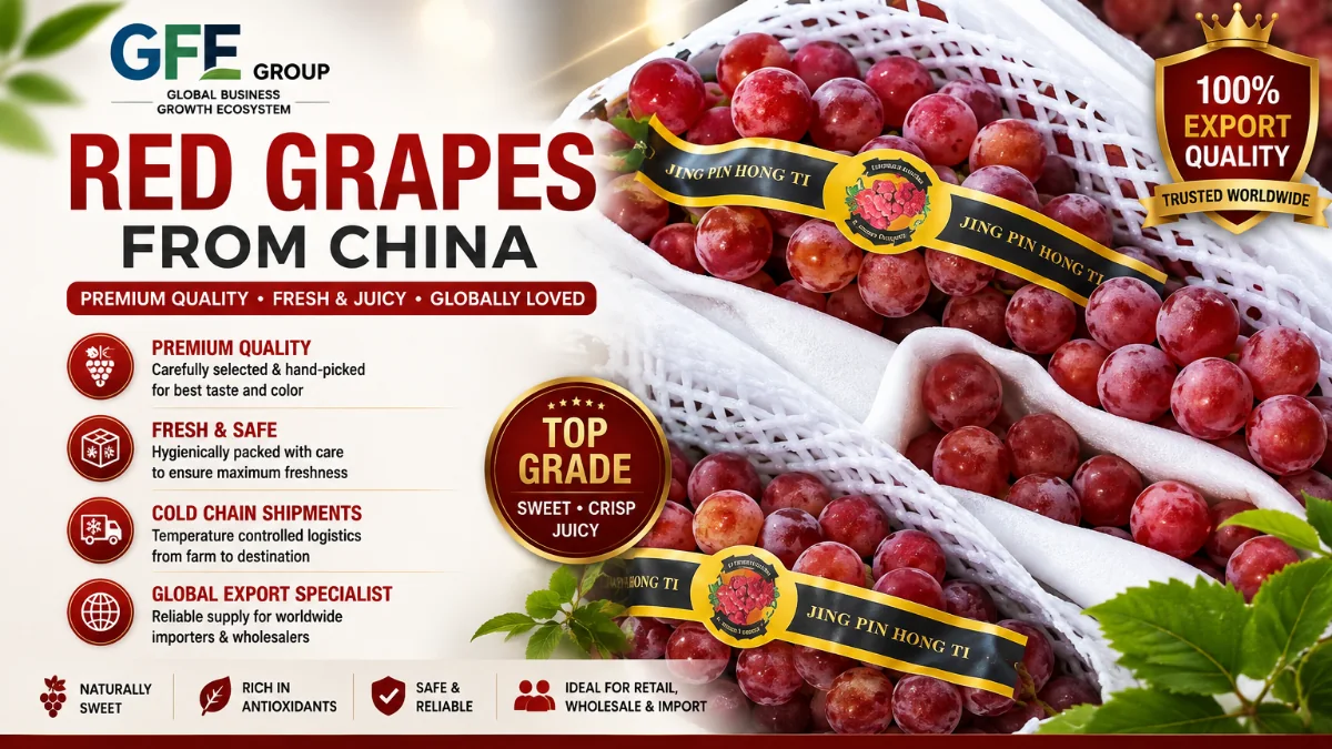 Red grapes from China