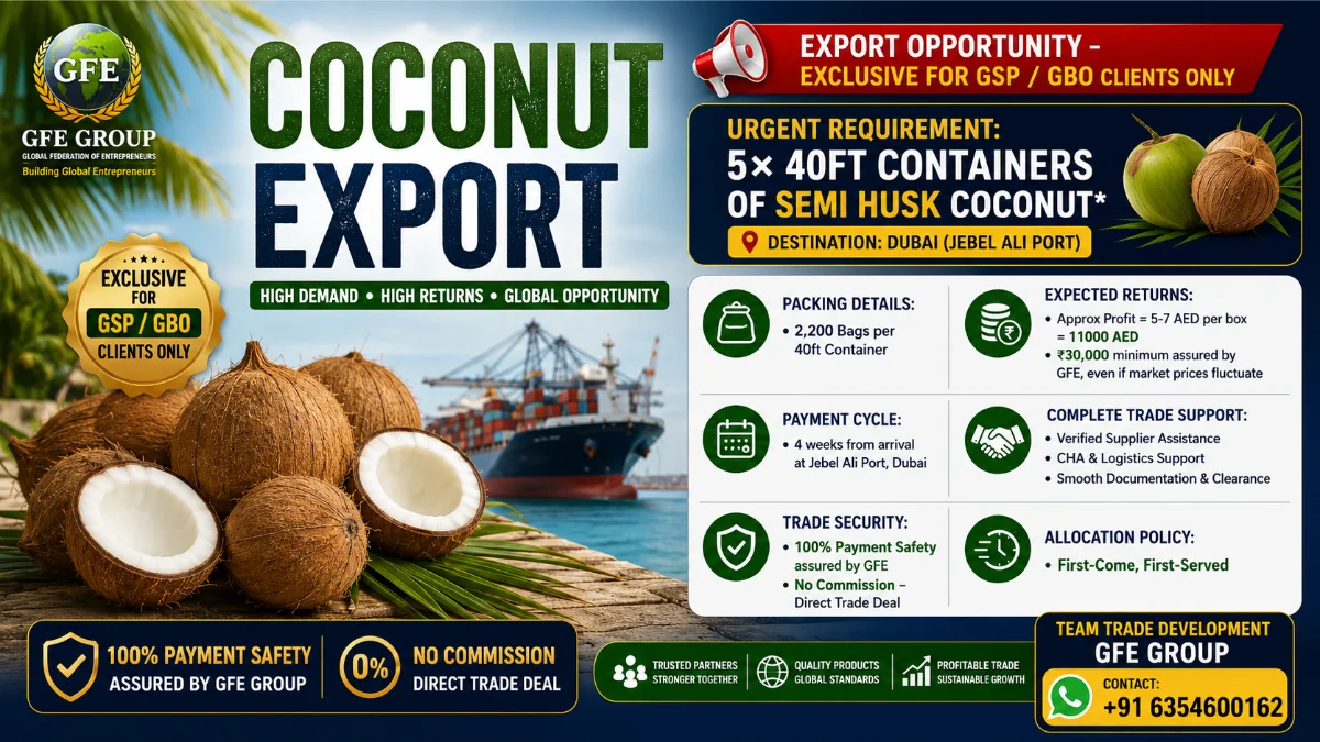 Coconut export