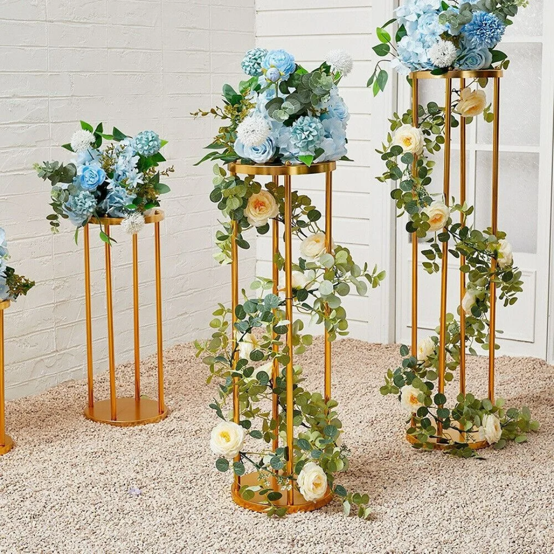 Round Plinth Pedestal Display Flower Stand Wedding Table Stage Centerpiece Decor