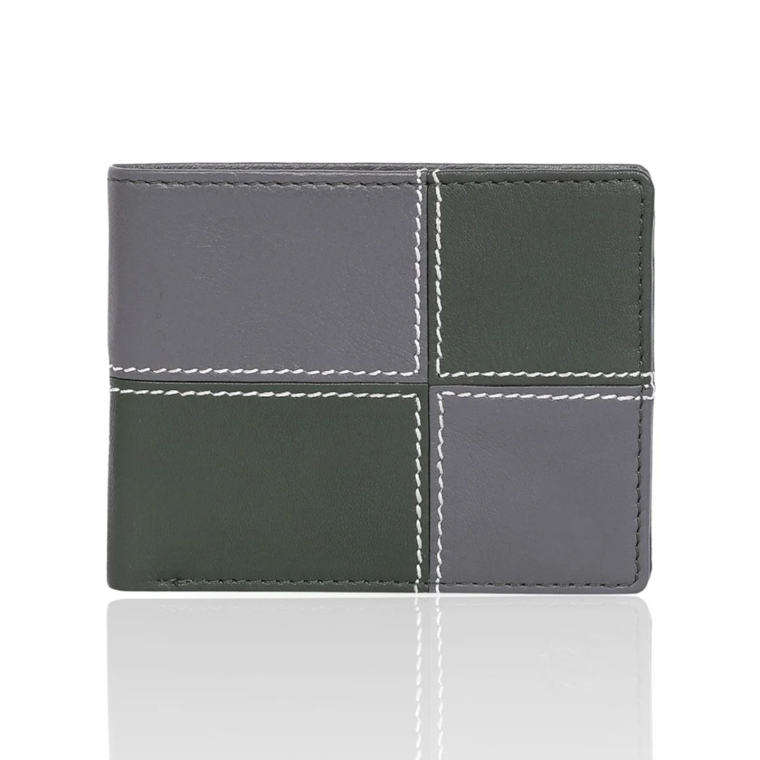 Male Bi Fold Wallet For Men Genuine Leather, Multi-Color, Card Slots: 6