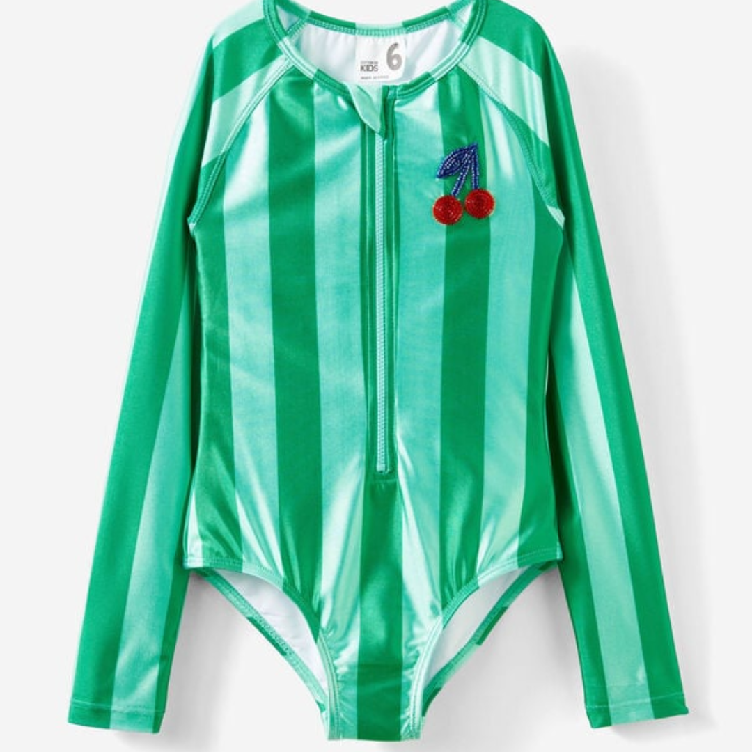 Lydia One Piece Long Sleeve Swimsuit – Girls Swimwear | Malaysia Supplier