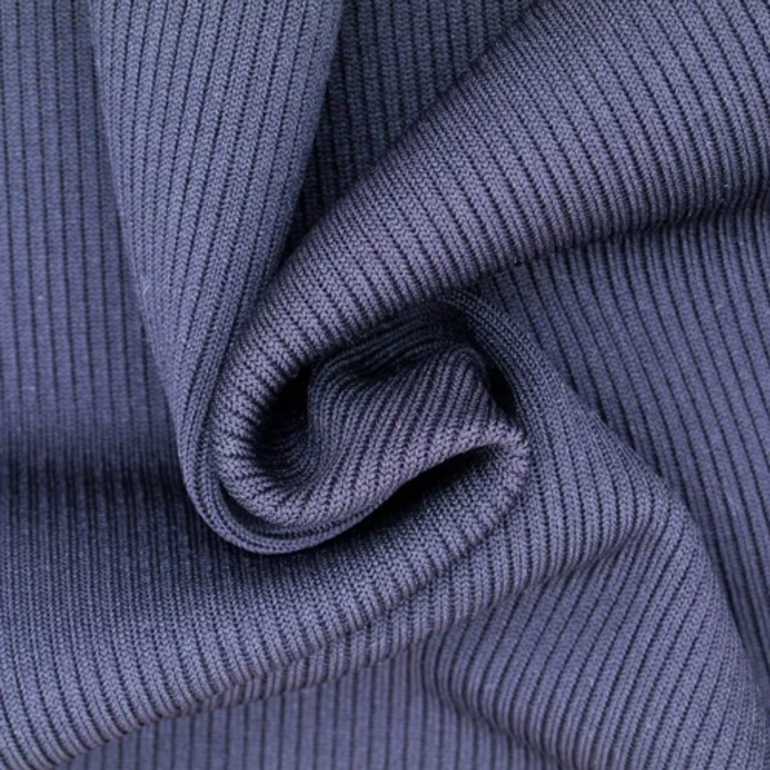Ribbed Polyester Fabrics Stretchable Material UK Supplier