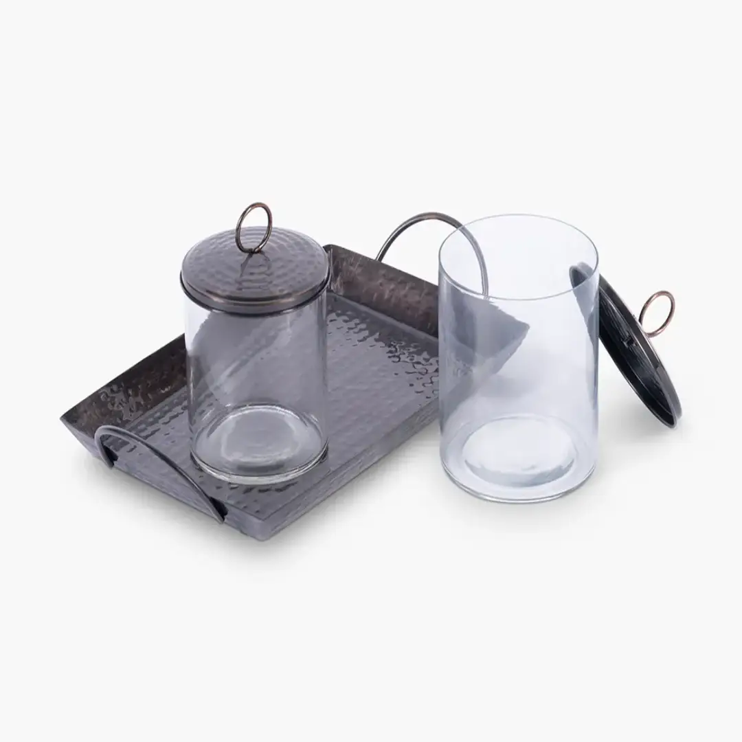 Wholesale Candy Jar Tray Set of 2 25x2 cm Supplier in UAE