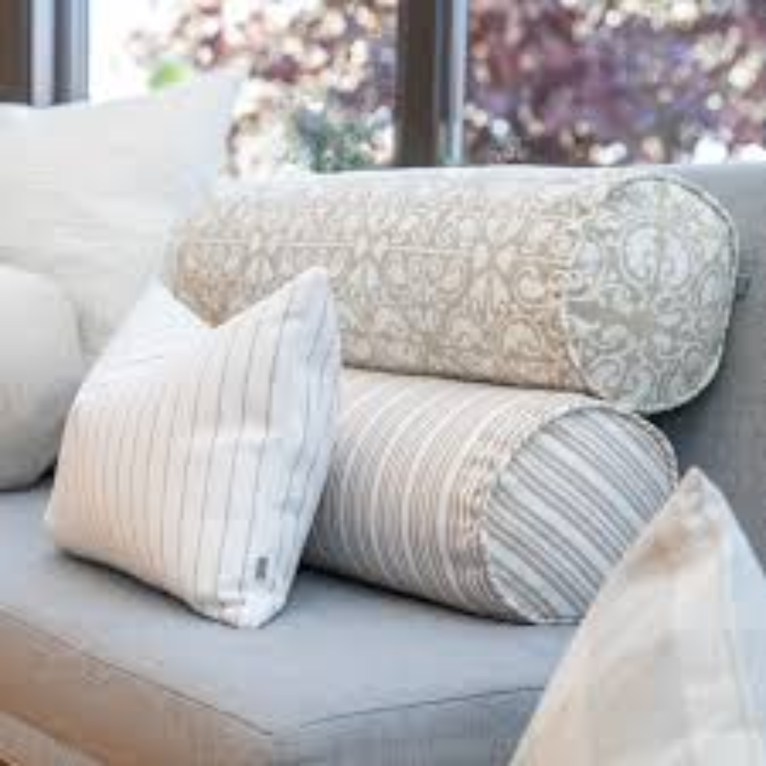  Microfiber Round Bolster Pillow Set of [3,500] - Soft Cylindrical Cushion for Bed, Sofa & Diwan