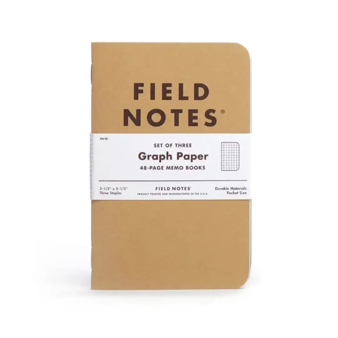 Field Notes Kraft A6 Notebooks 3-Pack UK Stationery