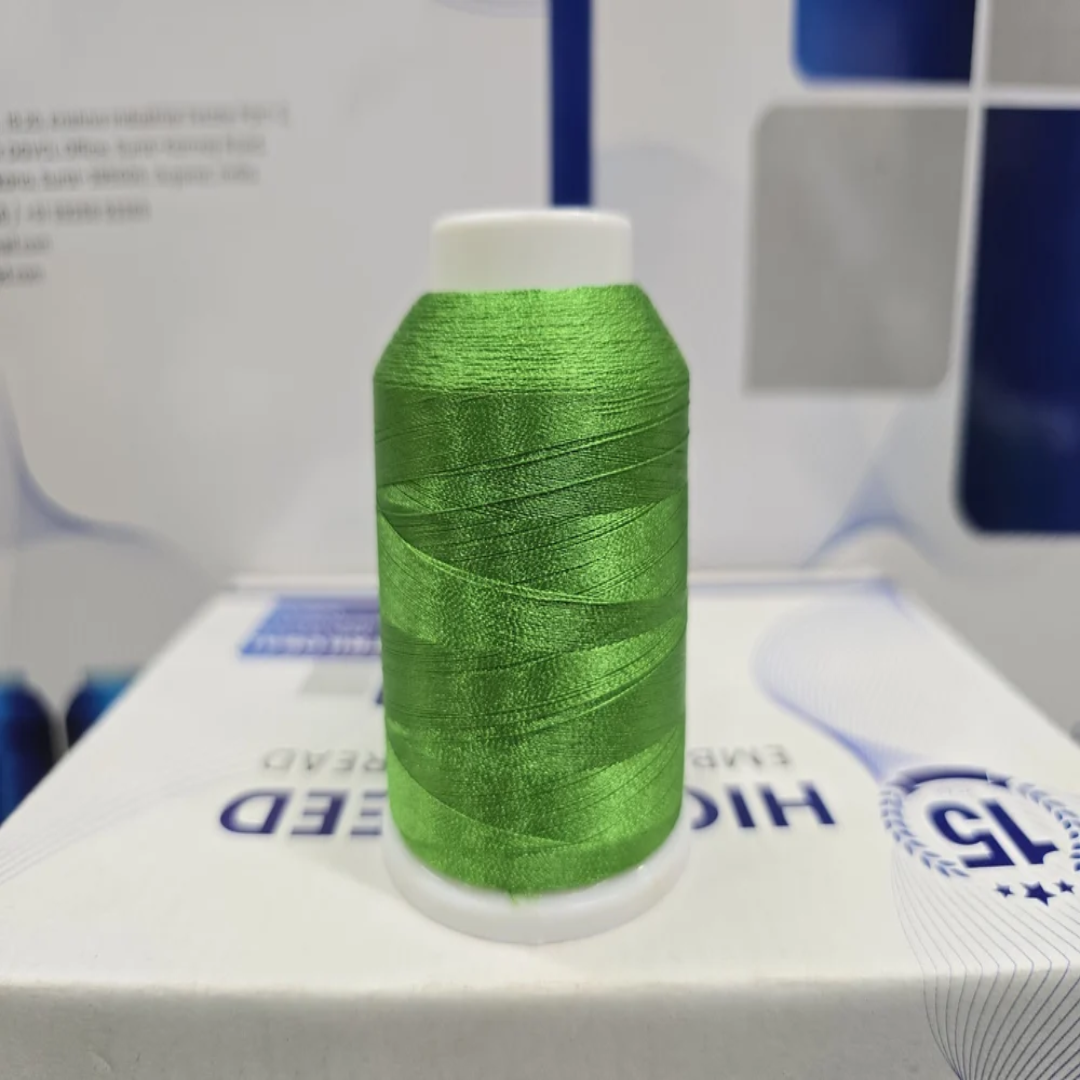 Green Polyester Embroidery Thread, Packaging Type: Box