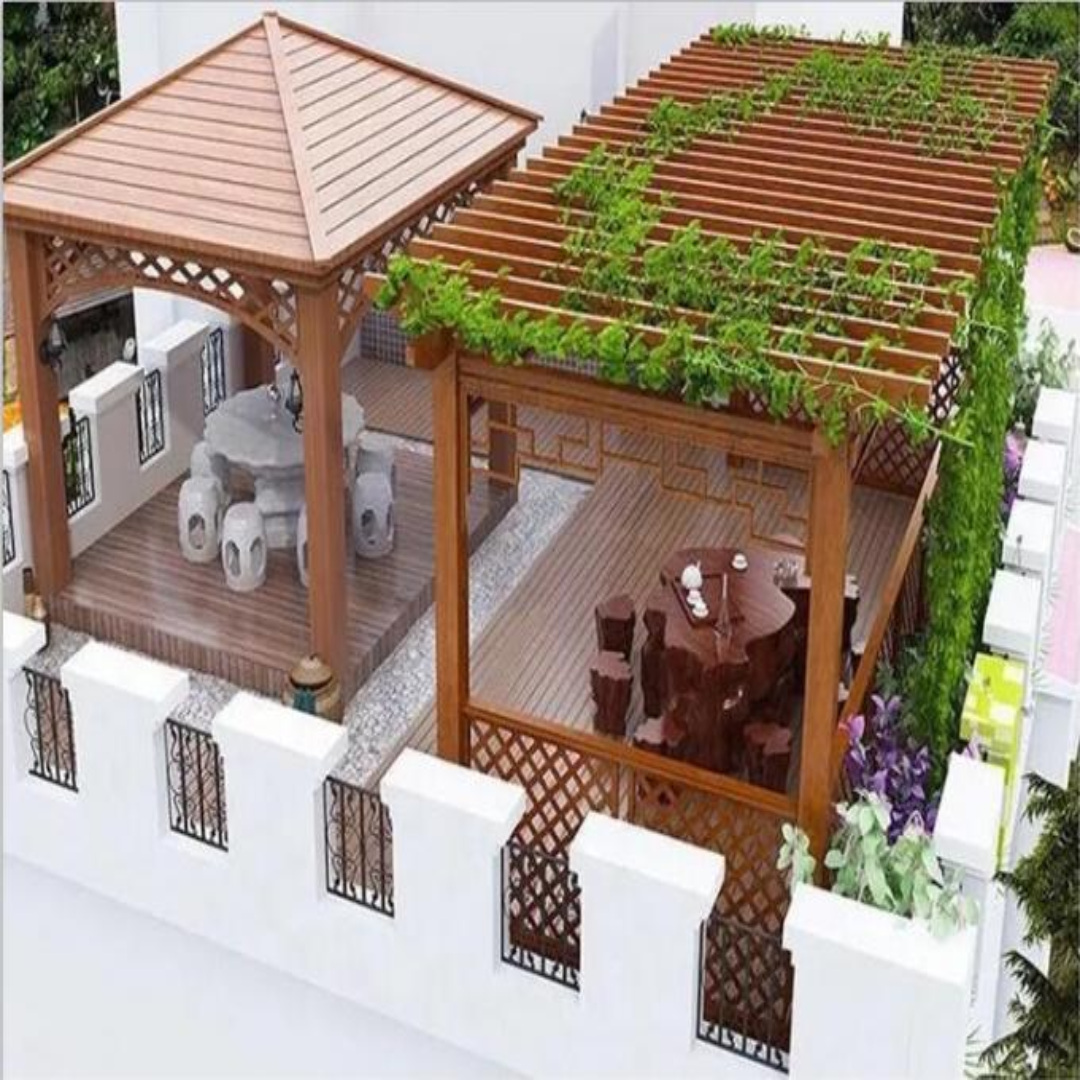 Wooden Pergolas Outdoor Shade Vietnam Supplier