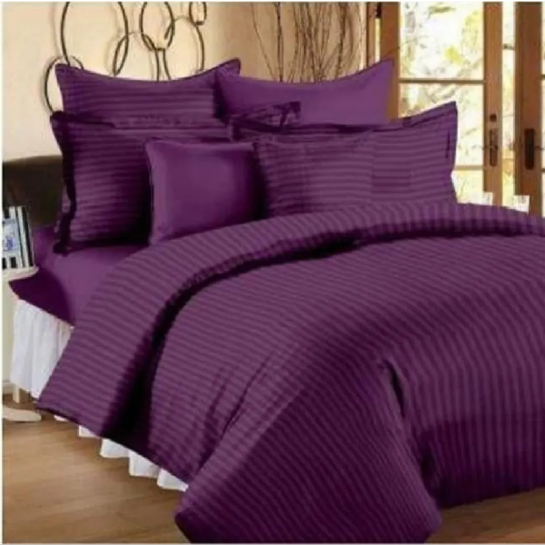 Cotton Stripe Color Bedsheet Hotel-Grade Comfort & Style