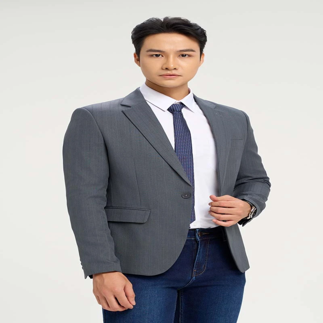 Dark Grey Designer Men’s Blazer – Formal Wear Supplier | Vietnam