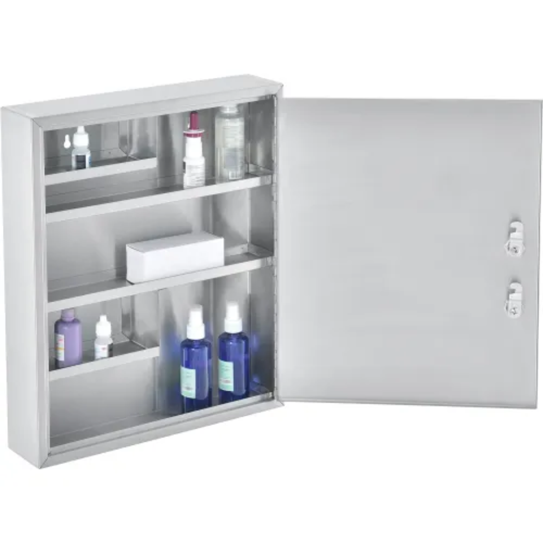Stainless Steel Medical Cabinet with Key Locks USA