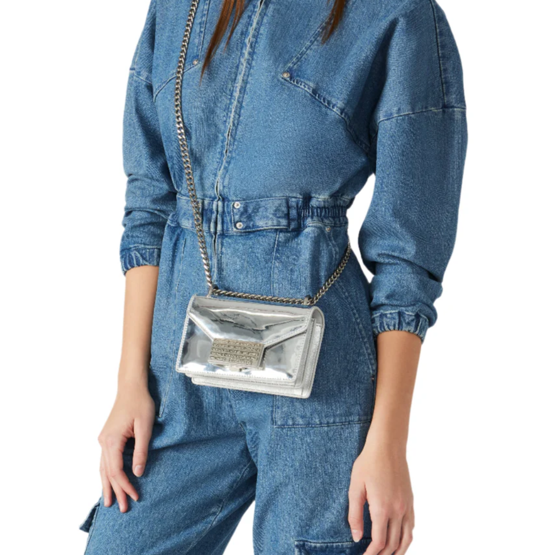 Bcambri Silver Crossbody Bag For Women