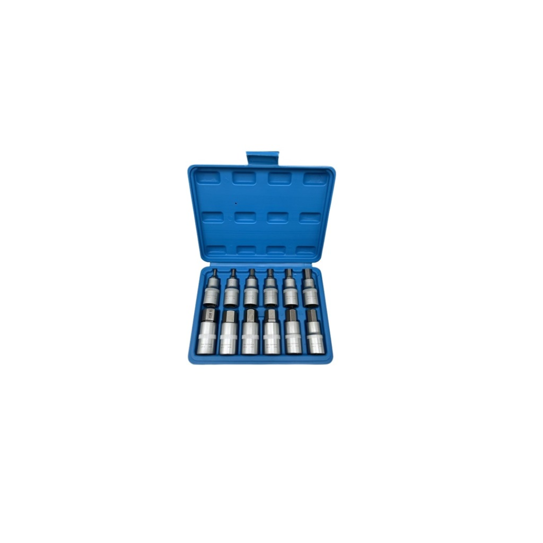 12PC Hex Bit Socket Set 1/2" Drive Durable Tools