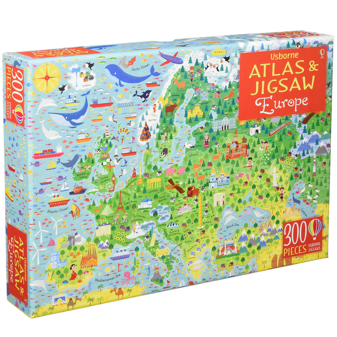 Usborne Europe Jigsaw & Atlas History Fun Game