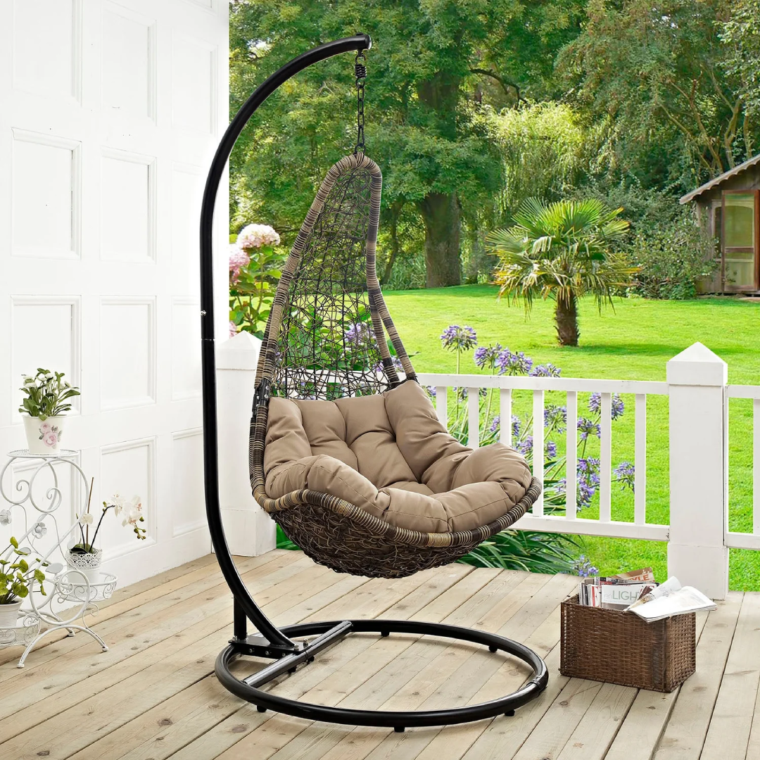 Abate Outdoor Swing Chair With Stand for Patio Seating Style