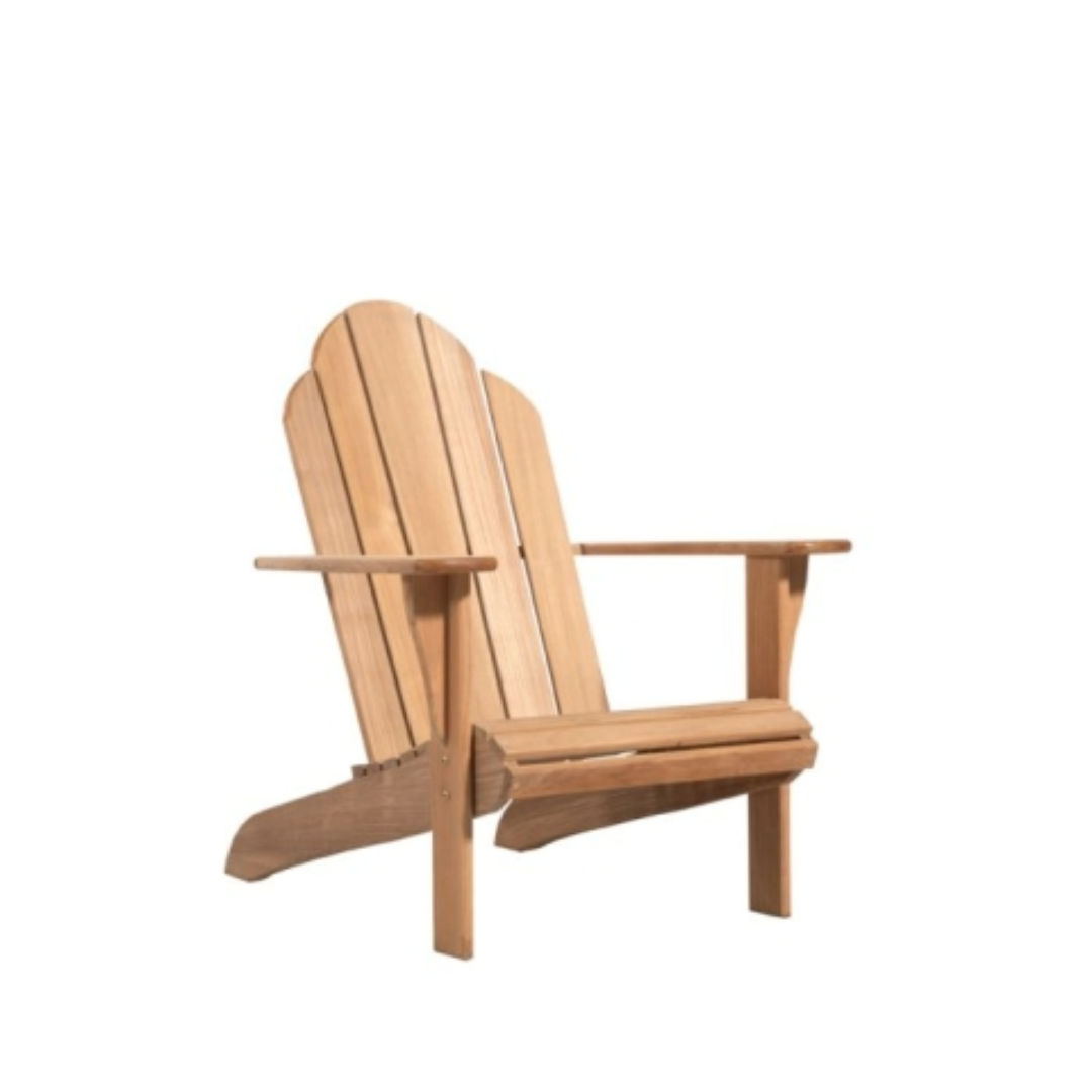 Teak Adirondack Chair for Rustic Outdoor Comfort Seating