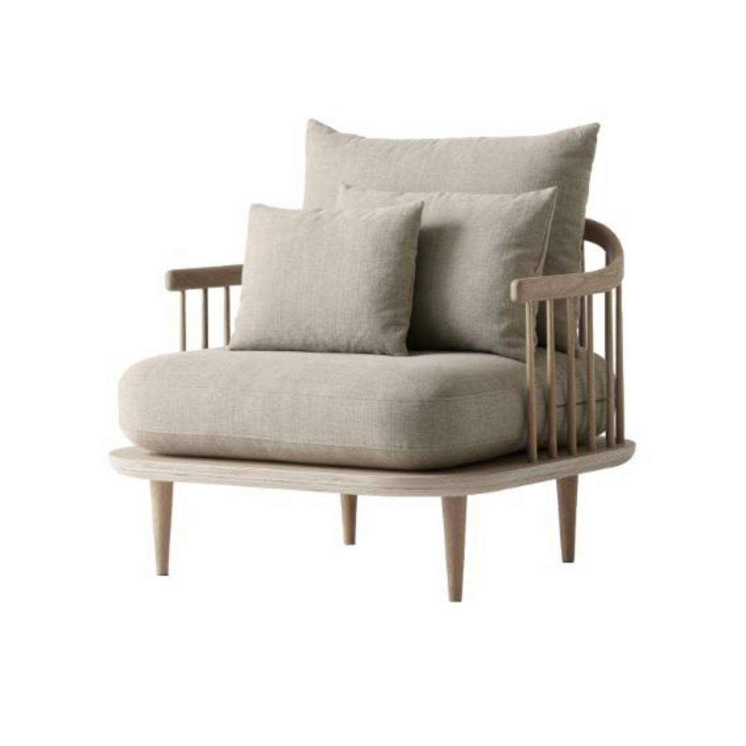 Fly Lounge Chair SC1 Upholstered Oak Frame for Stylish Lounging