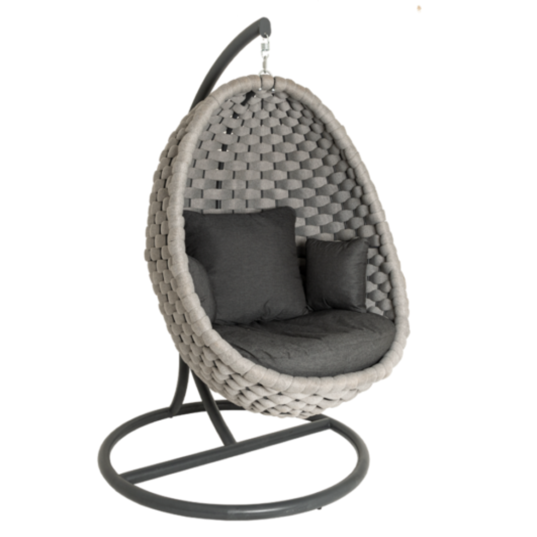 Cordial Luxe Grey Lucy Swing Chair with Cantilever Frame
