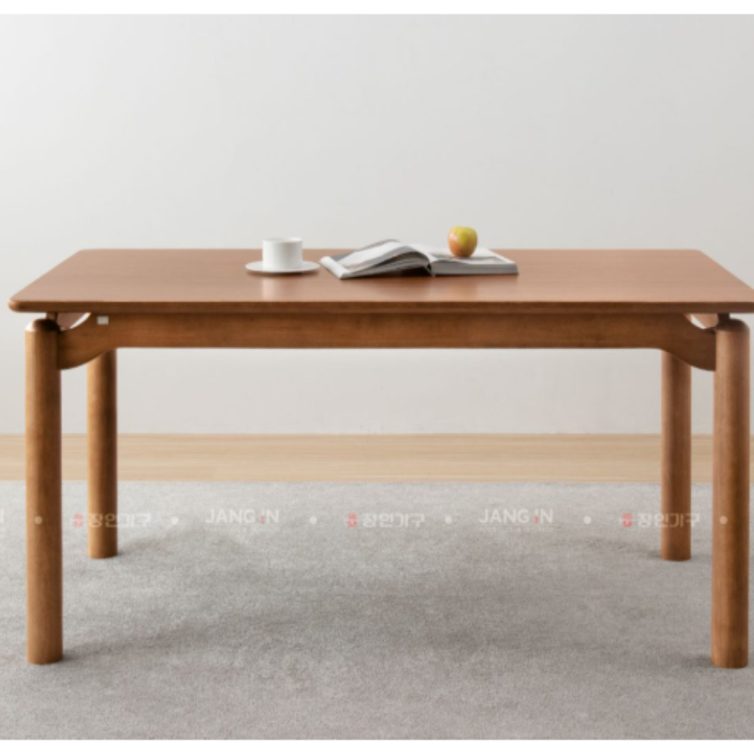 Hugo Oak 6-Seat Rectangular Dining Table for Modern Homes