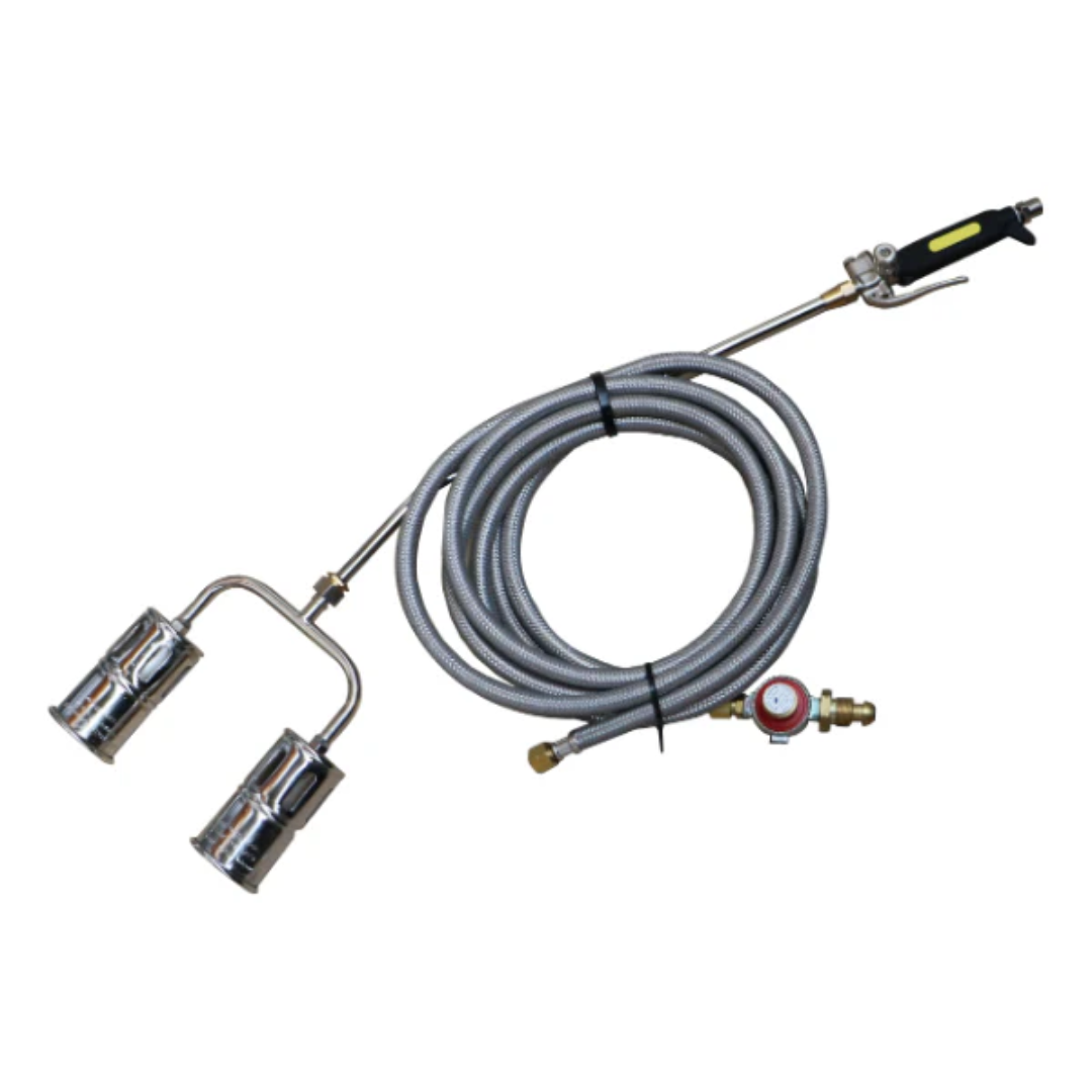 Twin-Head Gas Torch Kit for Efficient Surface Repairs