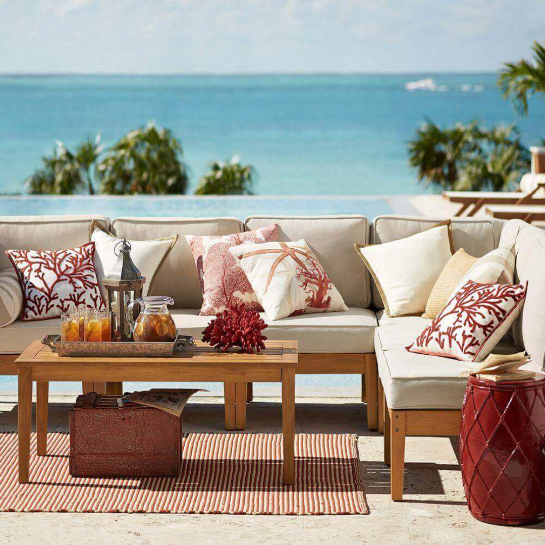 Marine Deck Sofa Set for Luxury Outdoor Seating