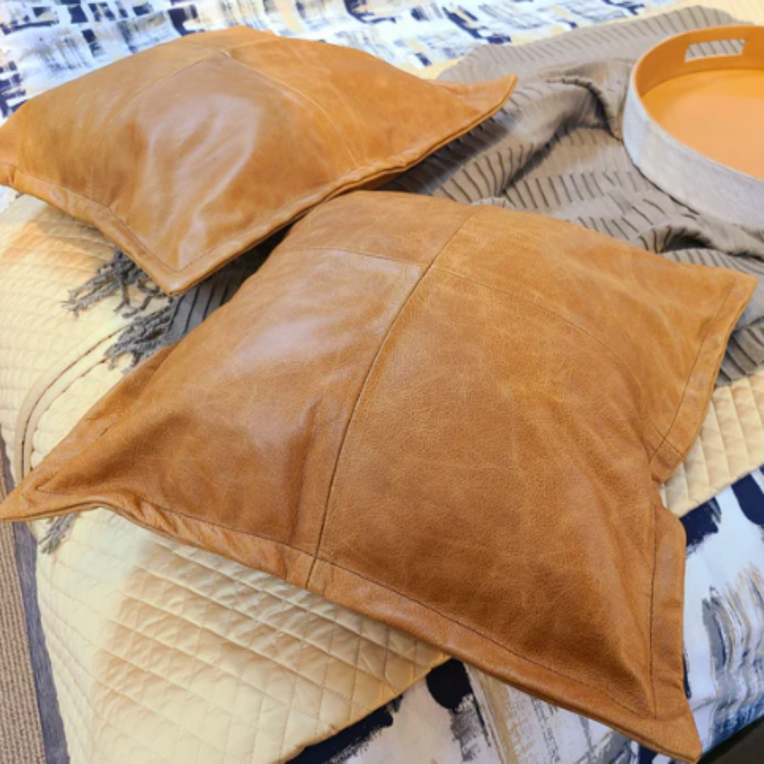 Lambskin Leather Cushion Cover for Premium Décor Export