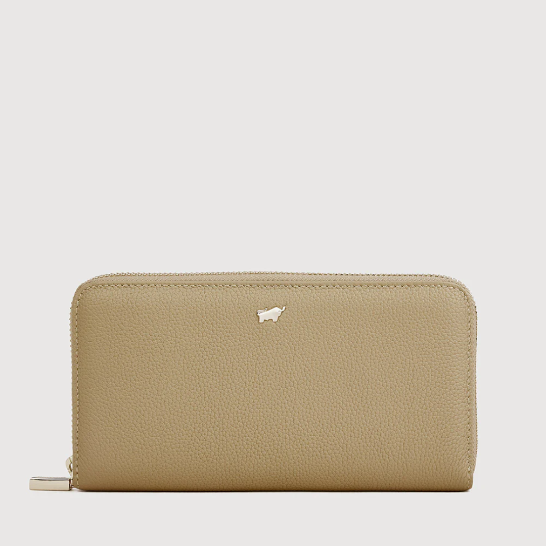 Urania Zip Long Womens Leather Wallet with 3 Gussets