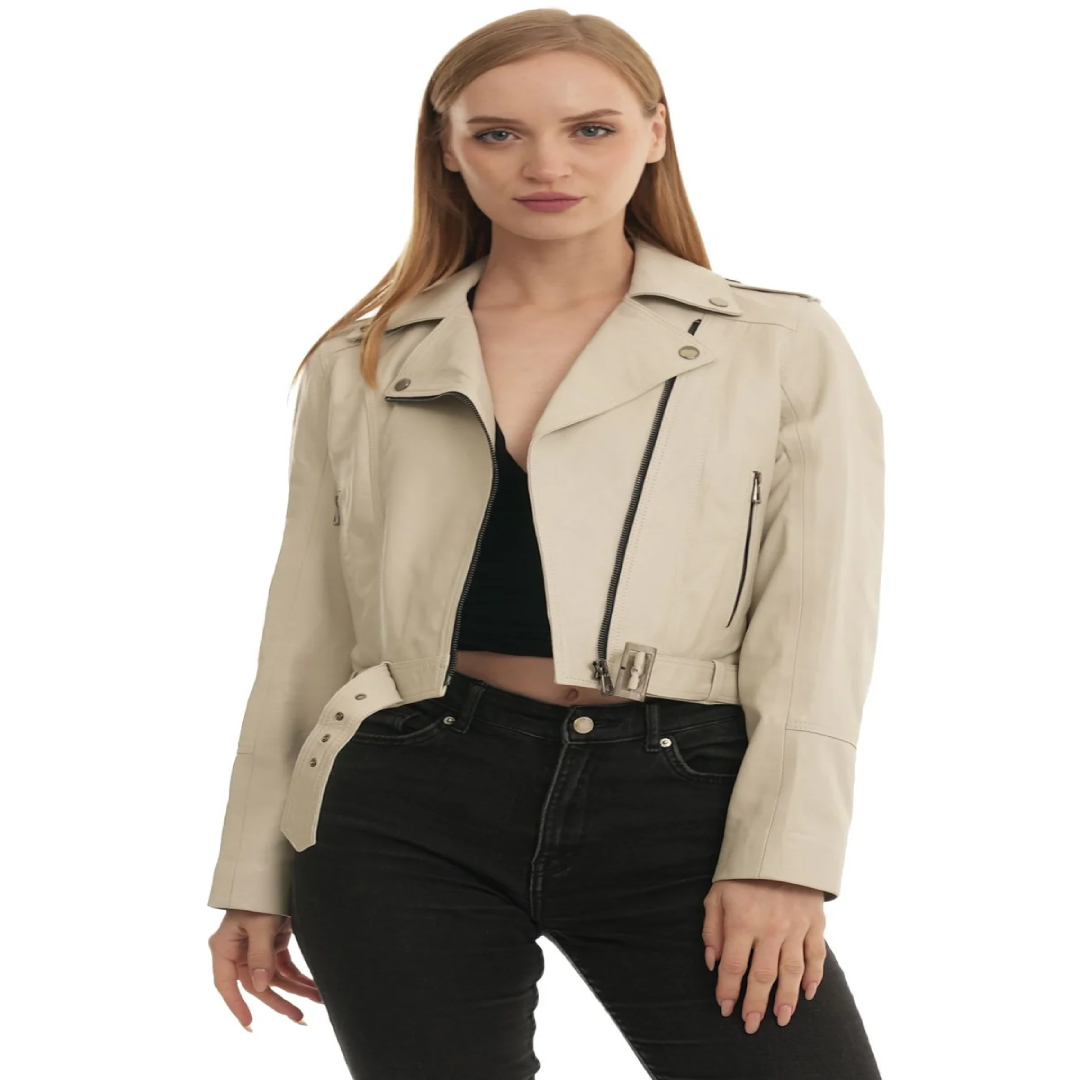 Bueno Womens Leather Jacket for B2B Fashion Wholesale Retail Supply Chain