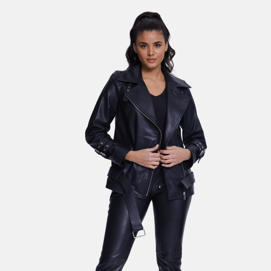 Harriet Biker Leather Jacket for Premium Apparel Export