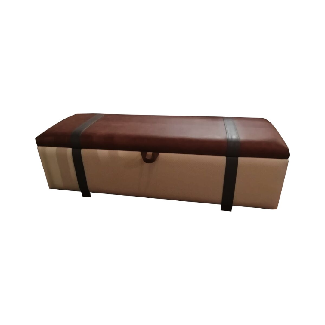Shop Desroch Fabric Bed with Metal Legs & Leather Ottomans for Modern Bedrooms with Elegant Appeal