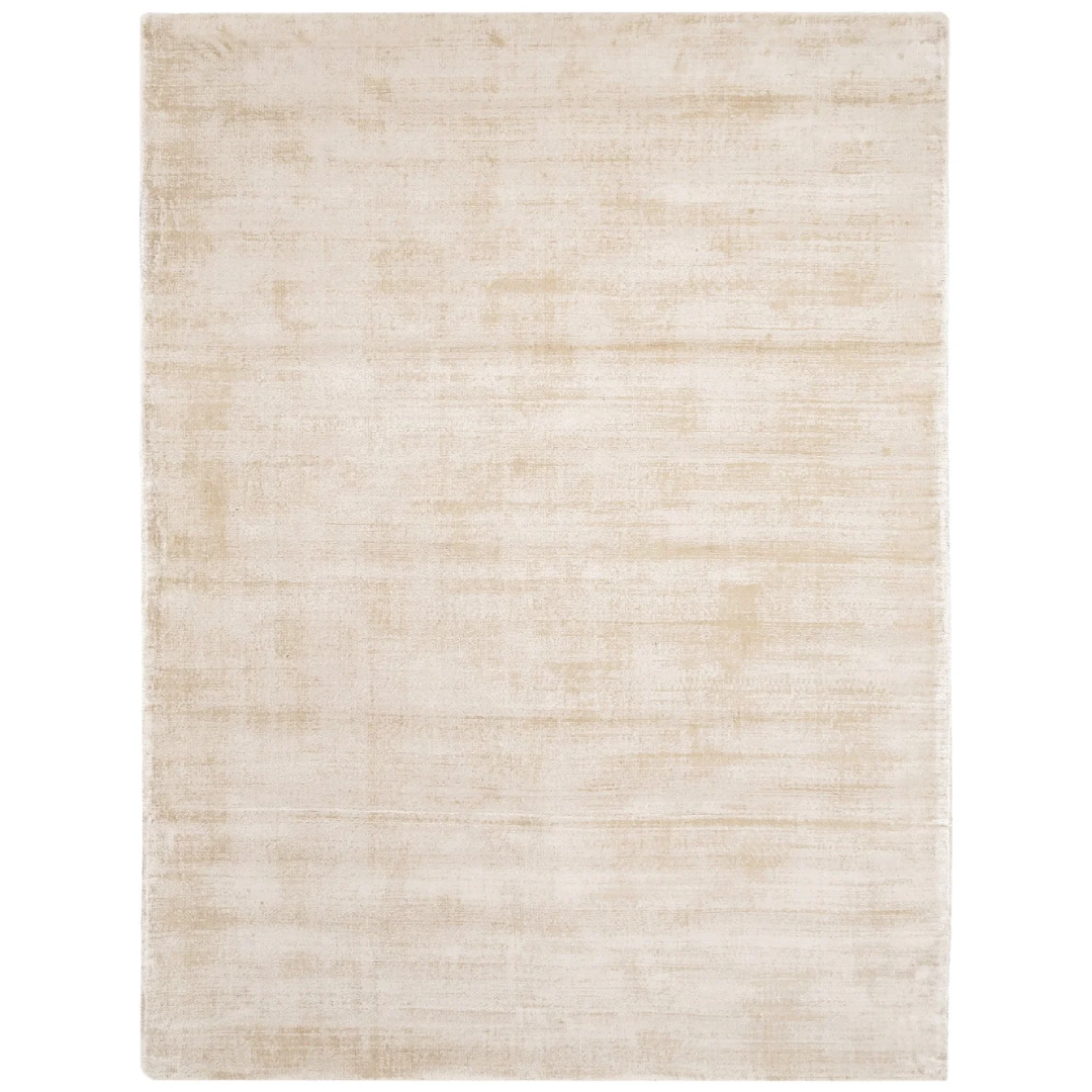 Laude Beige and Ivory Distressed Viscose Eco Friendly Rugs Soft Texture for Elegant Living Spaces