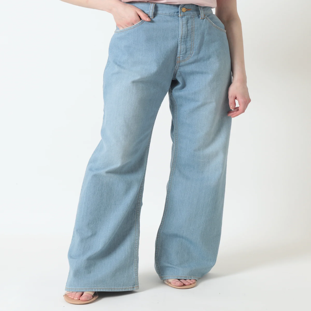 Wide Leg Denim Designer Jeans Trendy High Waist Comfortable Fit Fashionable Style for Women Wear