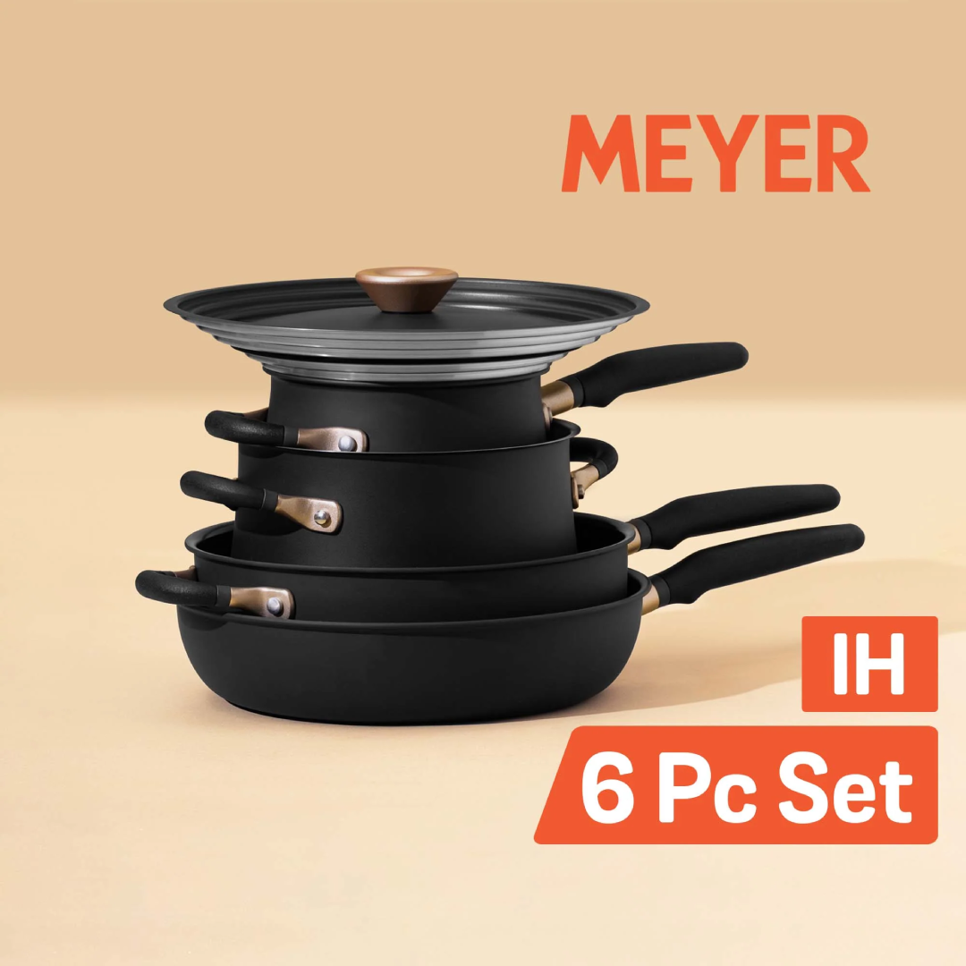 6-Piece Essential Cookware Set Durable Nonstick Pots and Pans for Home Kitchen Cooking