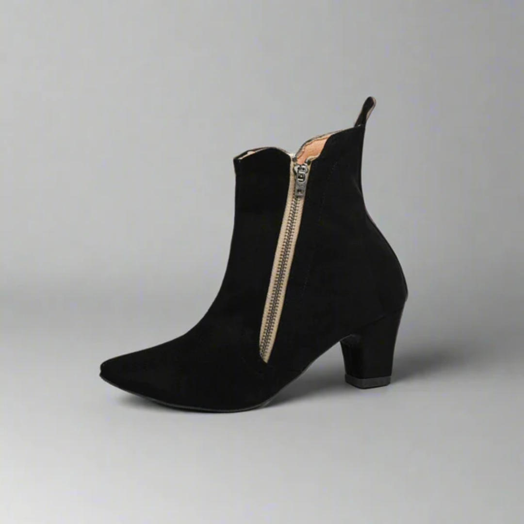 Women’s Box Heel Casual Boots Stylish Comfortable Mid Heel Footwear for Daily and Party Wear