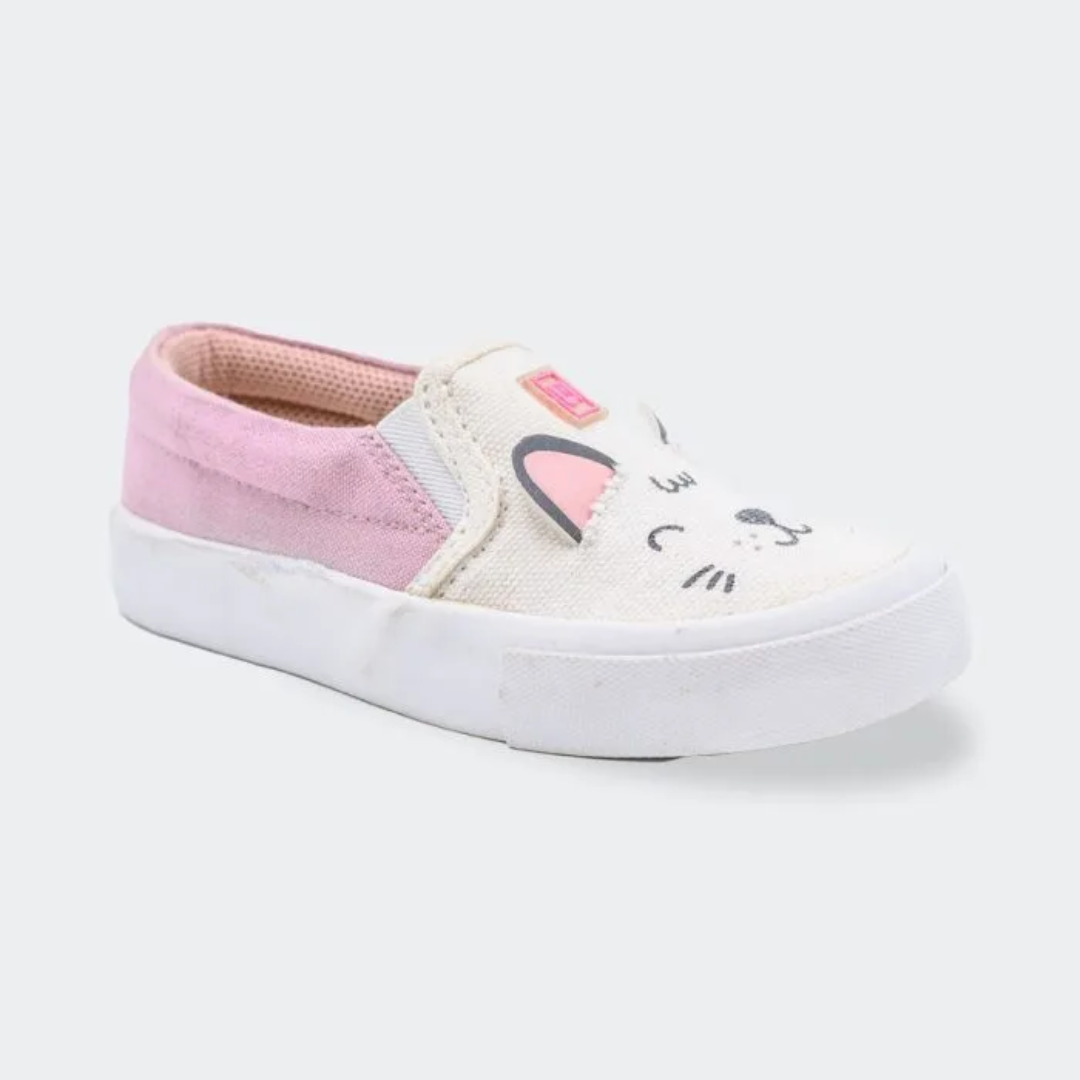 Lil Republic Canvas Girls Pink Sneaker Lightweight Casual Shoes for School Play and Daily Comfort
