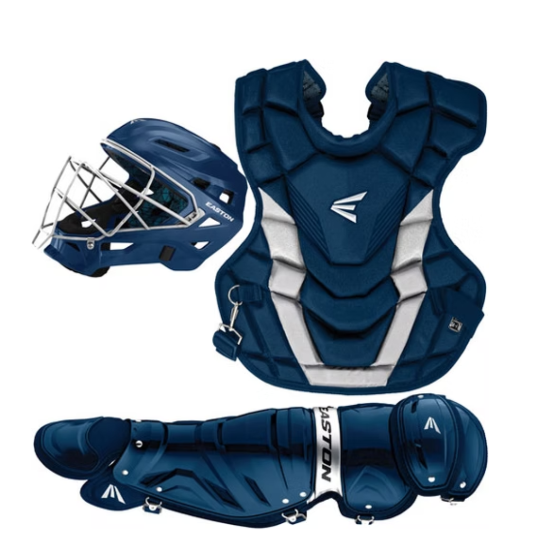 Easton Catcher Baseball Protective Gear Set with Helmet Chest Protector and Leg Guards Adult Youth