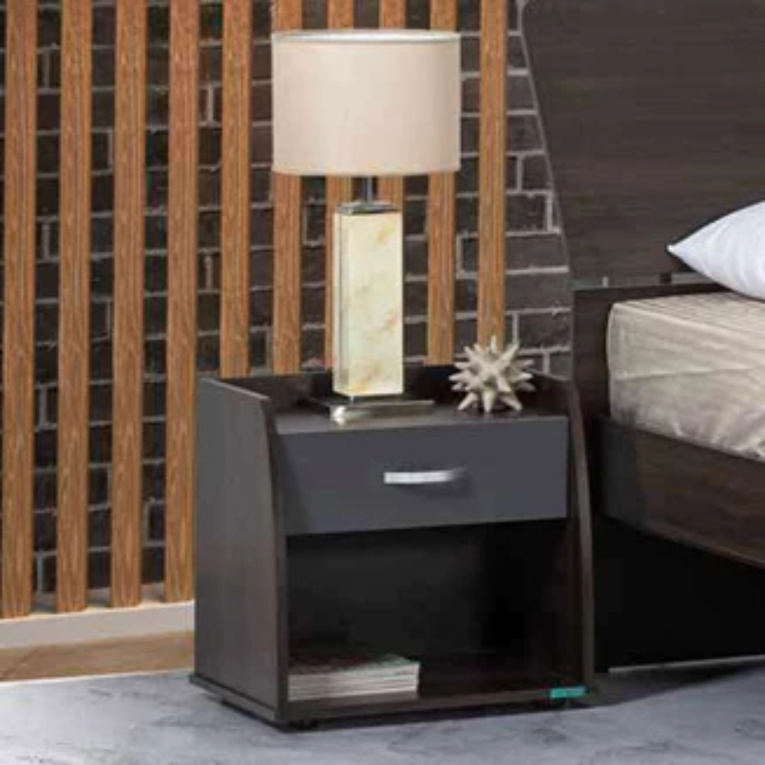 Queenston Single Drawer Nightstand Modern Bedside Table with Compact Storage and Elegant Design