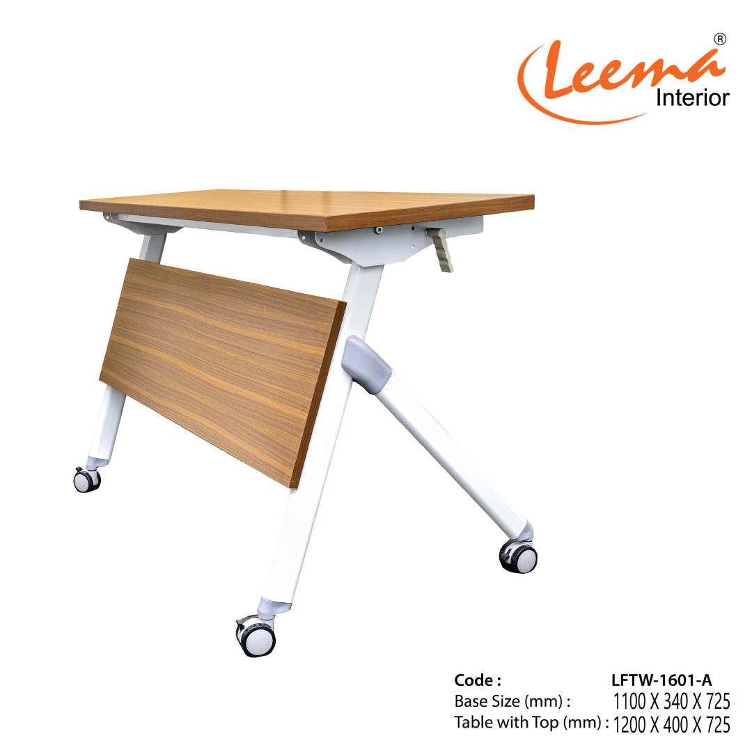 Leema Adjustable Writing Desk LFTW-1601-A Modern Metal Base Study and Office Workstation Table