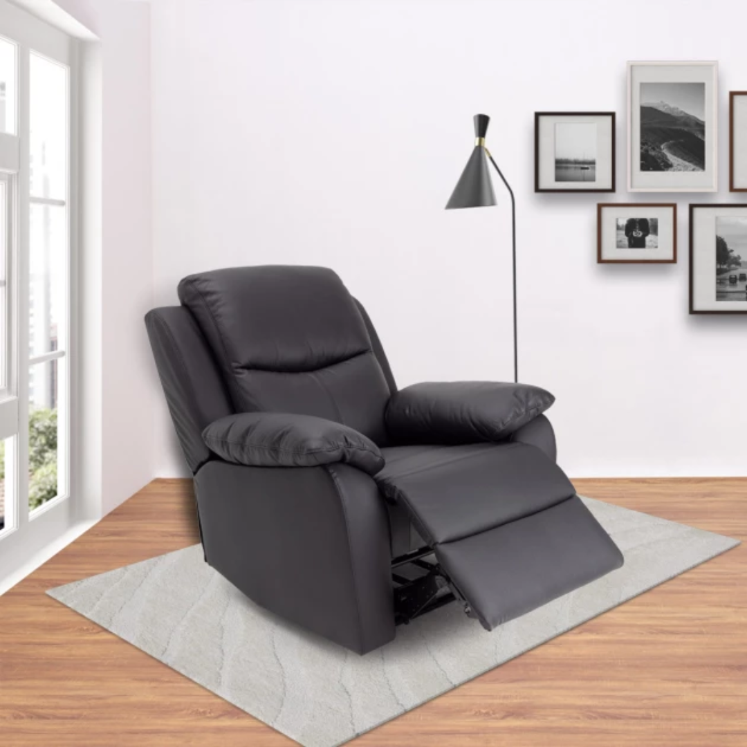 Carson Electric Recliner 1-Seater Sofa Black WFI-CARSON-BL-S Motorized Comfort Chair for Home