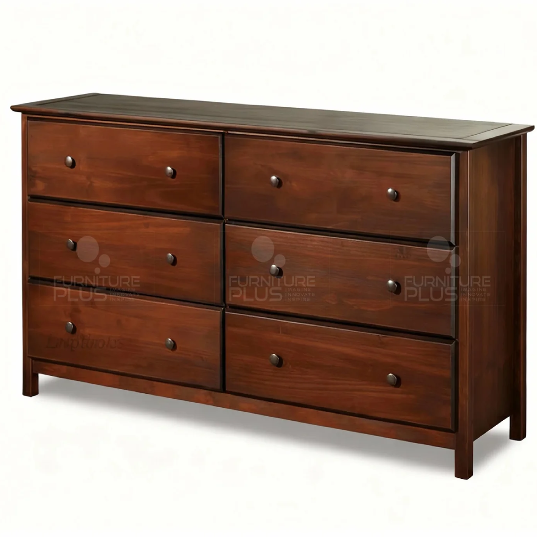 Franz Chest of Drawers Wooden Storage Cabinet with Spacious Shelves for Bedroom Organization
