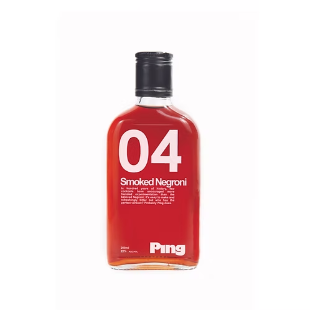 Smoked Negroni Craft Cocktail Premium Ready to Drink Classic Cocktail with Rich Smoky Flavor Profile