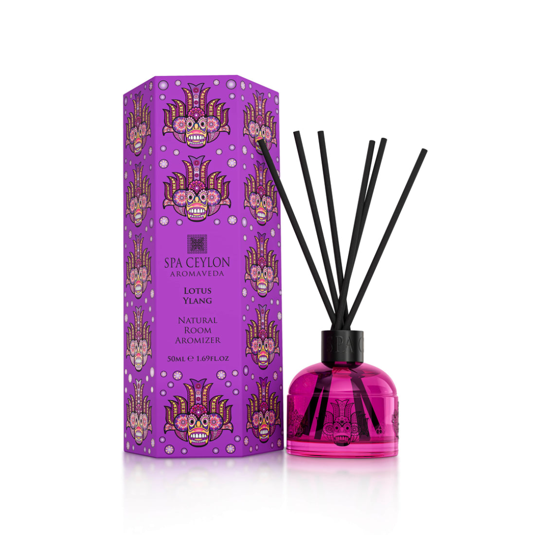 Lotus Ylang Mask Island Natural Room Aromizer Diffuser 50ml Long Lasting Premium Home Fragrance