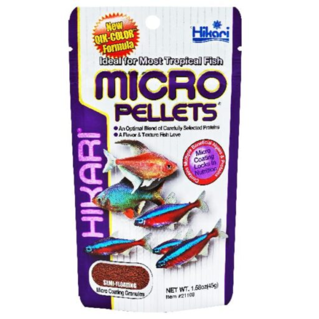 Hikari Micro Pellets Premium Fish Food for Tropical Aquarium Fish Balanced Nutrition Formula