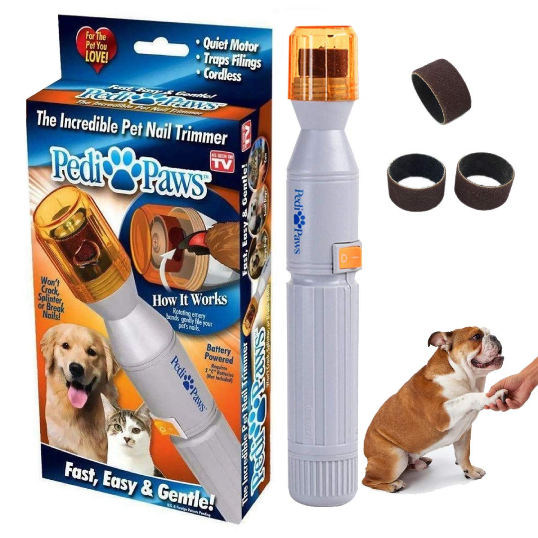 Dog Cat Nail Trimmer Electric Grinder Pedi Paws Safe Pet Pedicure Grooming Tool for Home Use