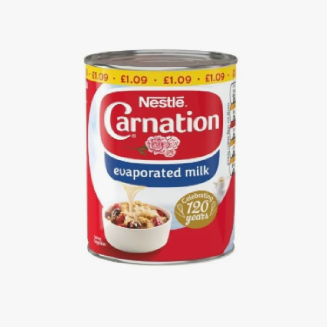 Nestle Carnation Evaporated Milk 379ML Rich Creamy Milk Ideal for Tea Coffee Desserts and Cooking