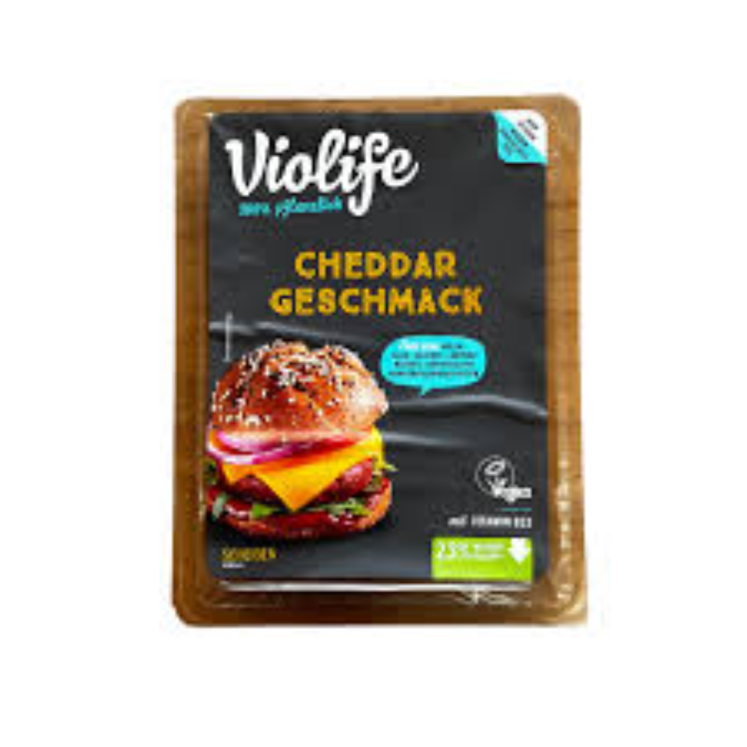 Violife 100 Percent Plant Based Cheddar Flavor Slices 140g Vegan Dairy Free Cheese Alternative