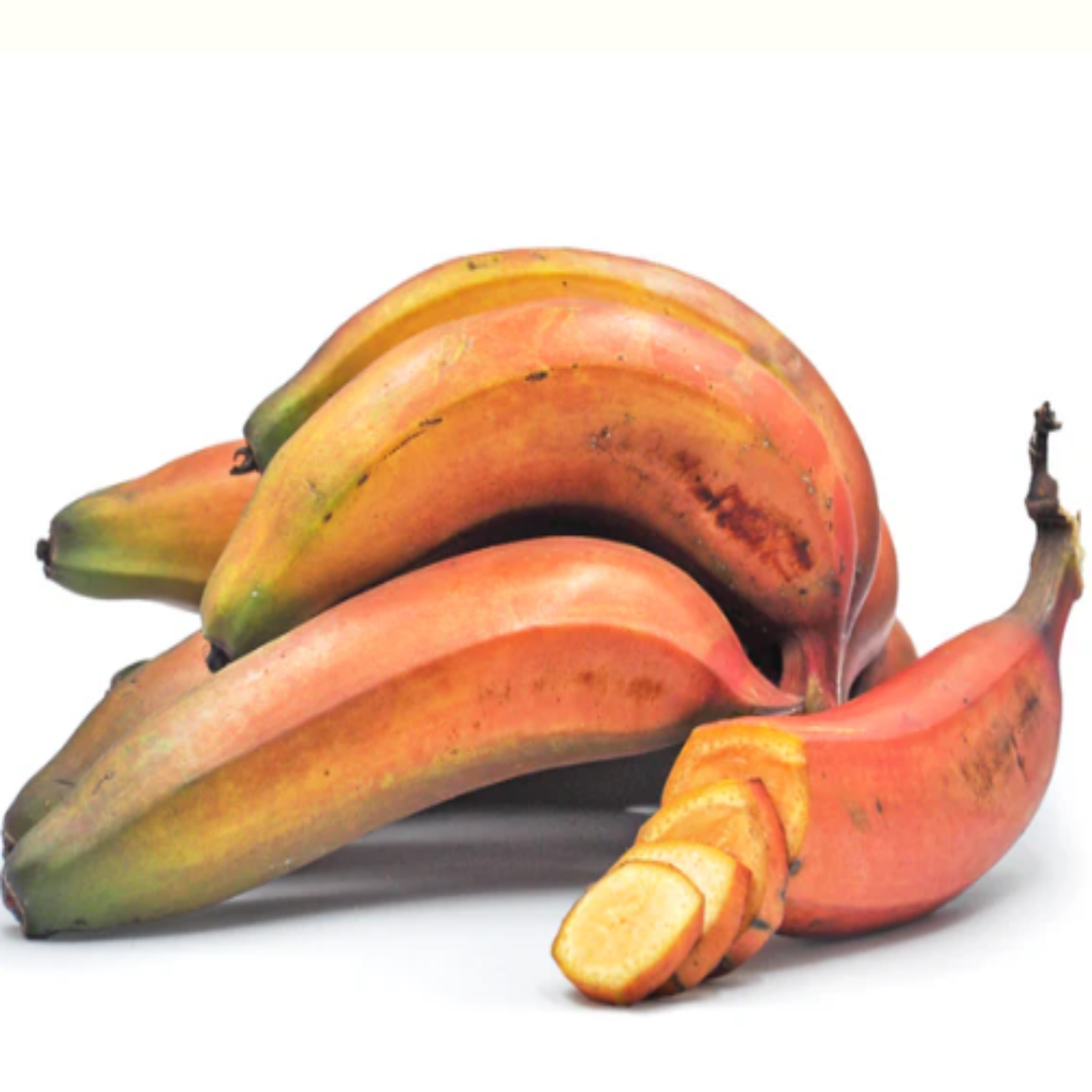 Fresh Red Banana Natural Energy Rich Tropical Fruit High in Potassium Fiber and Daily Nutrition