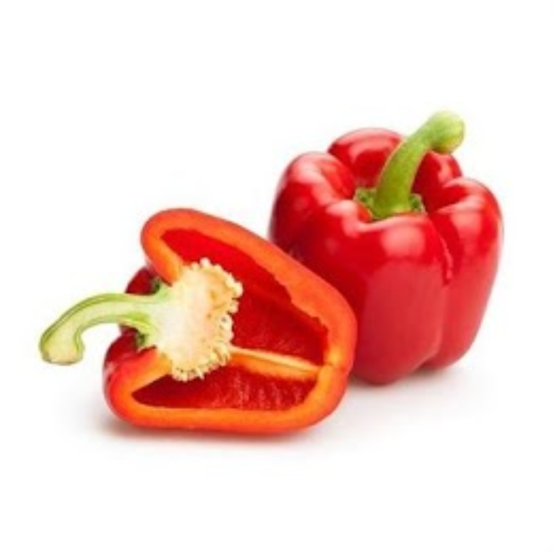 Fresh Red Bell Pepper 100G Sweet Capsicum Vegetable for Salads Cooking Healthy Meals and Recipes