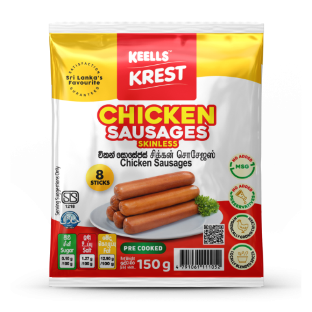 Skinless Chicken Sausage 150g Premium Ready to Cook Chicken Sausages High Protein Tasty Snack Option