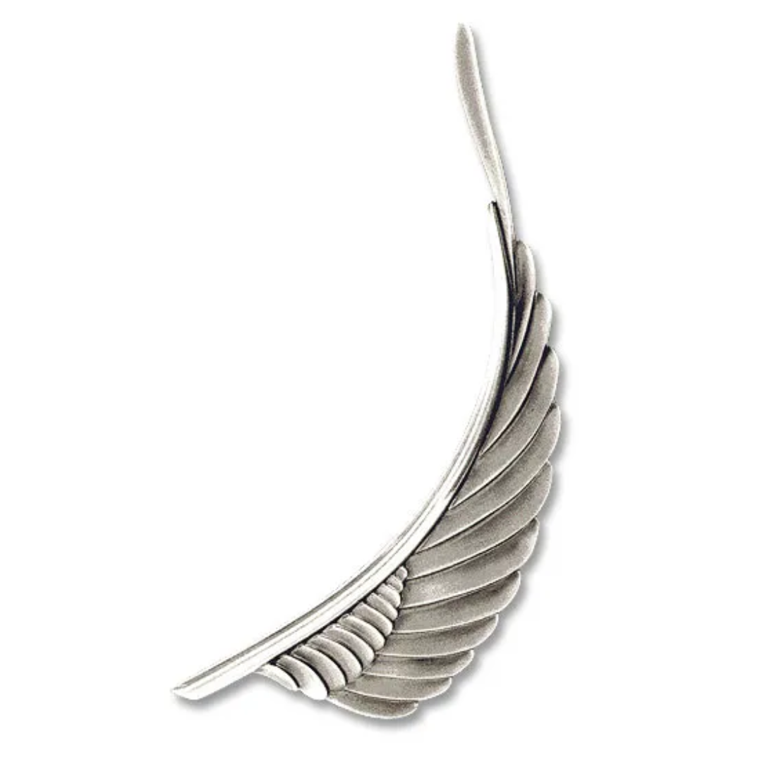 Paul Wunderlich Silver Swing Pin Premium Designer Brooch Elegant Collectible Art Jewelry Gift